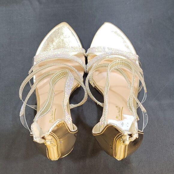 BRAND NEW ANNE KLEIN MULTI STRAP RHINESTONE HIGH HEEL STILETTO SANDAL - Picture 5 of 15